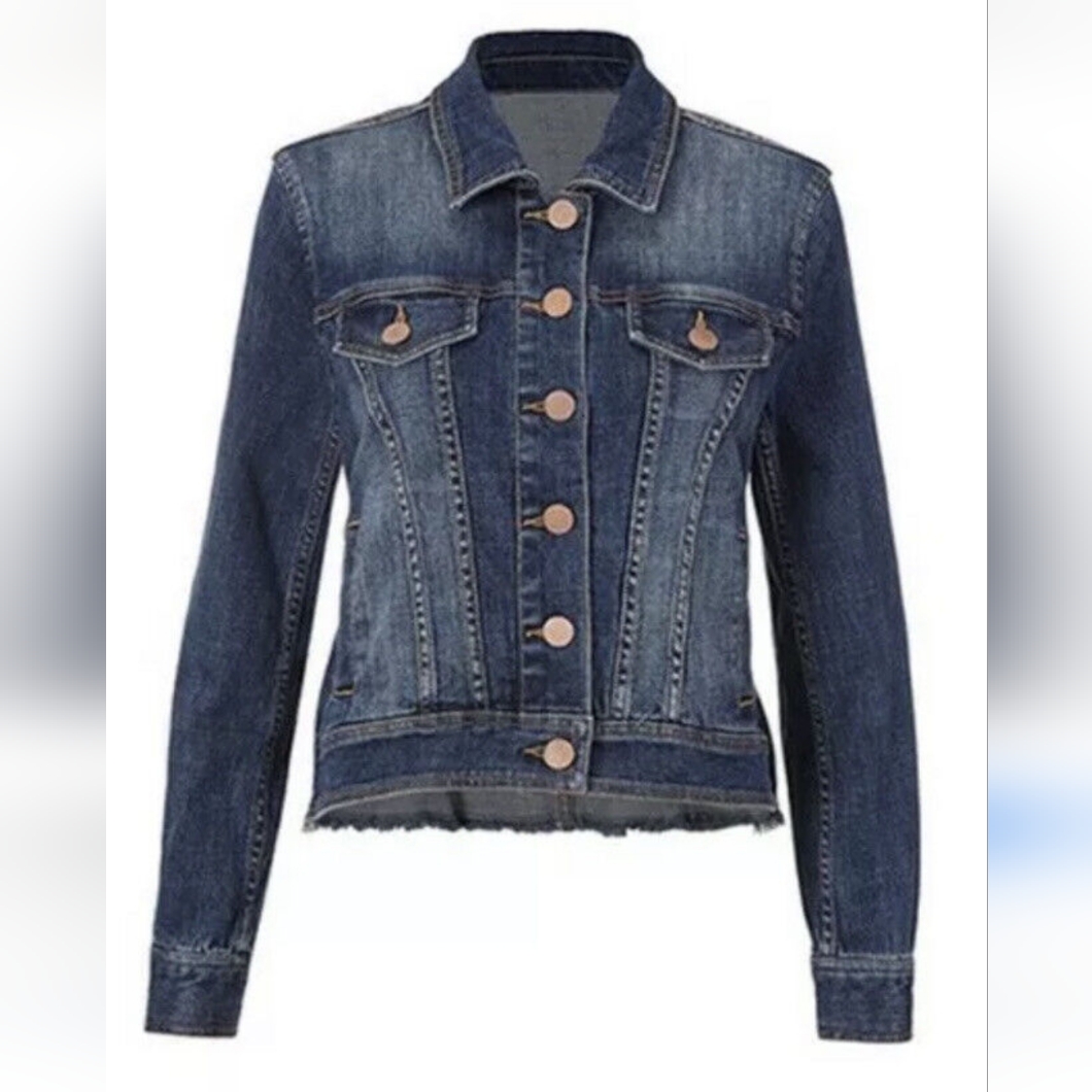 Nwot Cabi Dylan Jacket Blue Denim With Belt